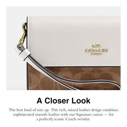 COACH Foldover Wristlet WRISTLET PLEGABLE Mujer
