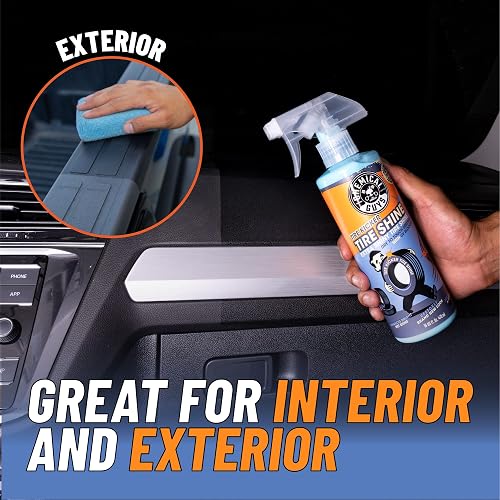 Chemical Guys TVD11316 - Pulverizador de neumáticos Extra Brillante (Funciona en Goma, Vinilo y plástico), 16 onzas + 3M Scotch-Brite Paño Microfibra de Colores