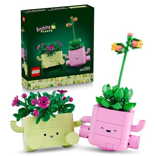 LEGO Plantas Danzarinas – Set de Construcción con Flores para Niñas y Niños – Decoración Natural – 2 Plantas y 2 Macetas de Colores Pastel – Idea de Regalo – 11506