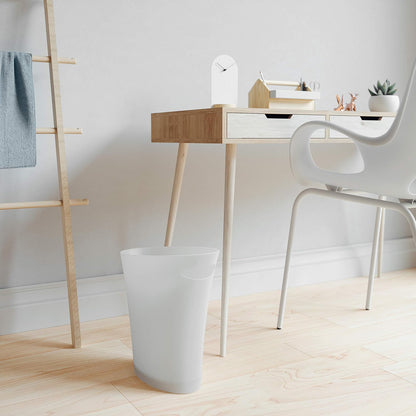 Umbra Skinny Bote de basura, Blanco metálico