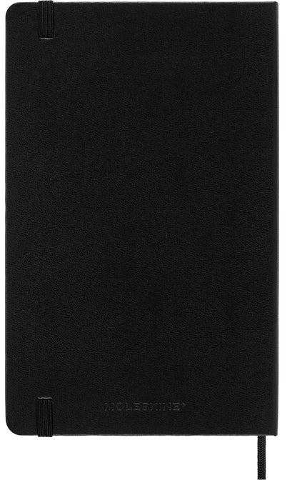 Moleskine Libreta Clásica Grande Negra de Hoja Rayada y Pasta Dura | Cuaderno grande de 5 x 21 cm con 240 páginas rayadas para diario, toma de notas, planificación y escritura diaria.