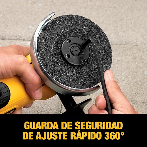 DEWALT Esmeriladora Angular de 4-1/2" (115mm) 900W, HP, Incluye Mango Lateral y Guarda, DWE4120