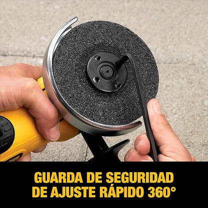 DEWALT Esmeriladora Angular de 4-1/2" (115mm) 900W, HP, Incluye Mango Lateral y Guarda, DWE4120