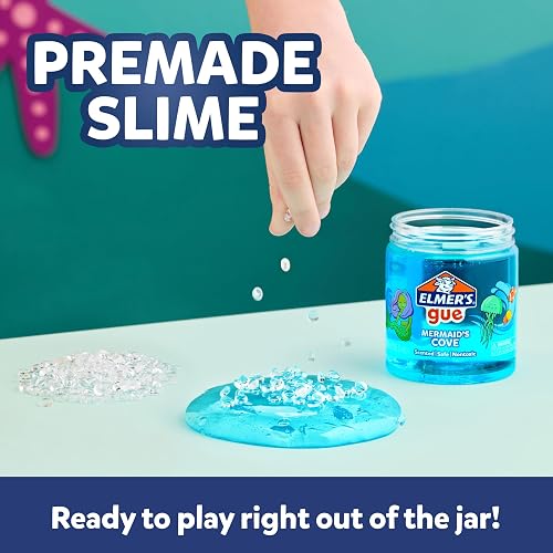 Elmer's Ocean Dive Slime Kit, los suministros de limo incluyen pegamento líquido, activador y slime prefabricado, 9 unidades
