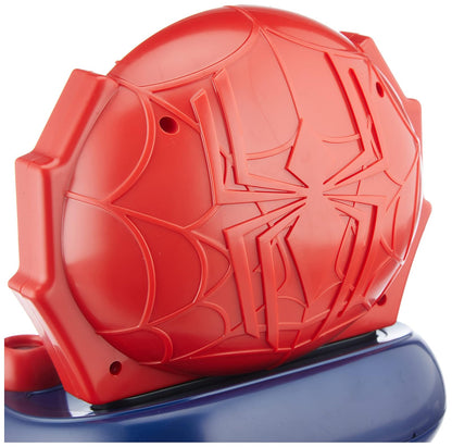 Lexibook Marvel Spider-Man Peter Parker Radio Reloj proyector, Luz de Noche incorporada, proyección de Tiempo en el Techo, Efectos de Sonido, Funciona con batería, Azul/Rojo, RP500SP