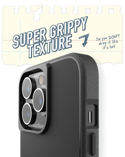 Smartish iPhone 13 Pro Funda Delgada - Gripmunk Compatible con MagSafe [Ligera + Protectora] Proteccion Delgada - Negro