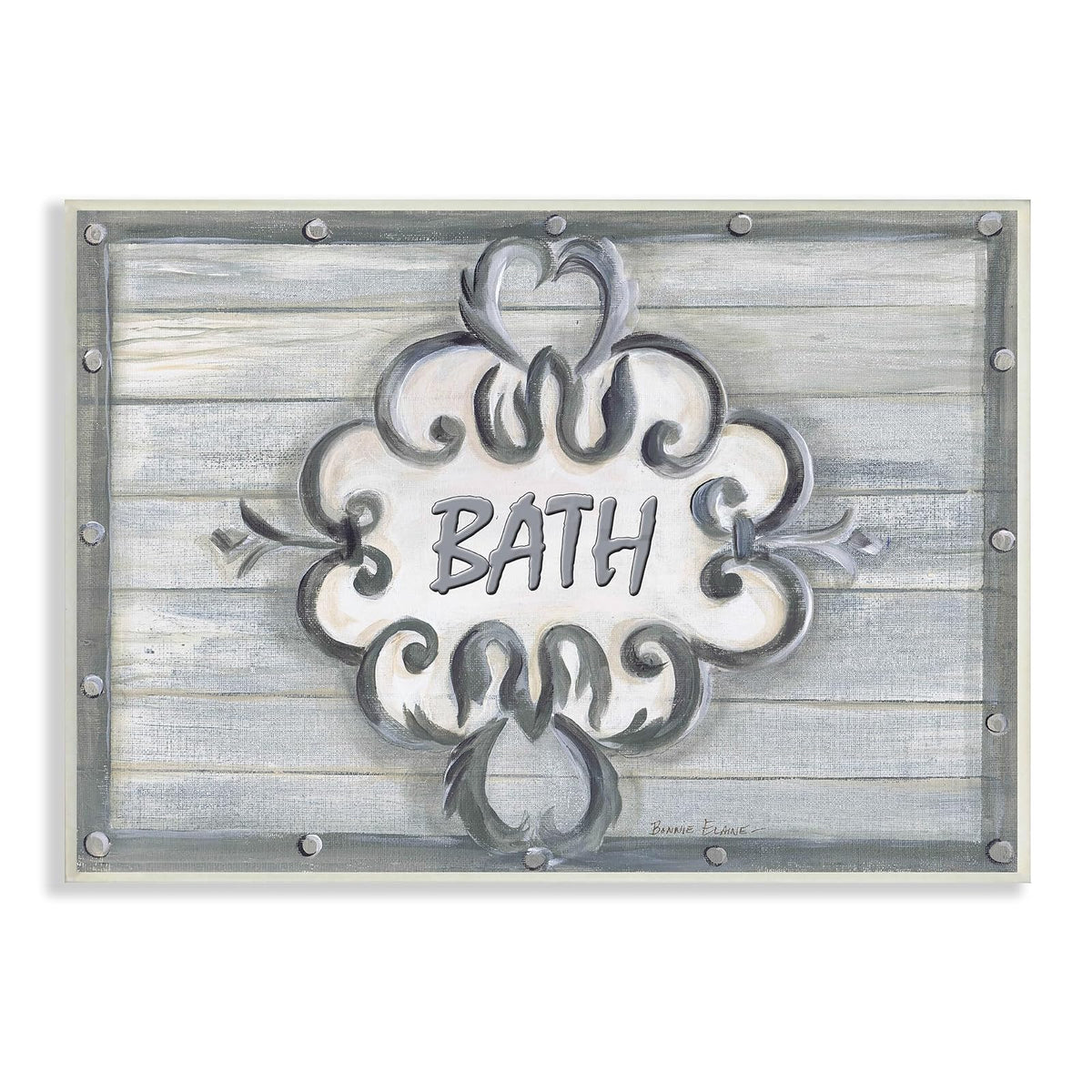 Stupell Industries The Stupell Home Decor Collection - Tablero de cuentas para baño (10 x 15 cm), diseño de artista Bonnie Wrublesky