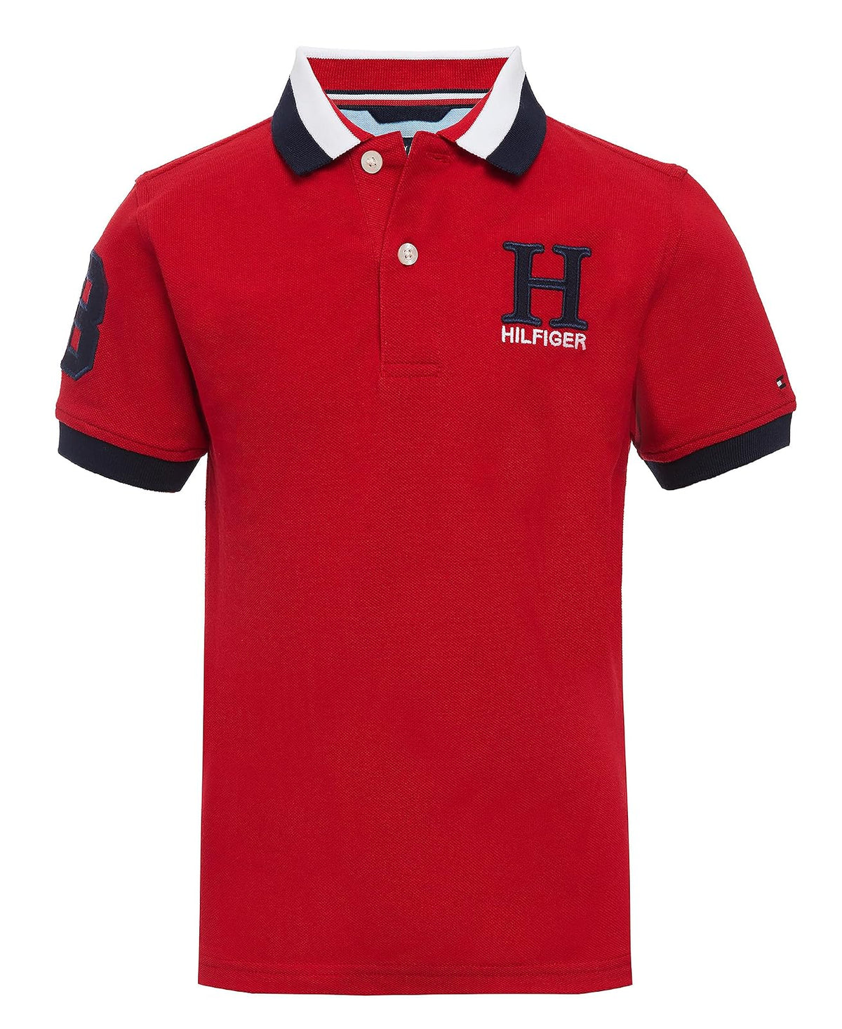 Tommy Hilfiger Polo Mate para niño - Niños grandes - 8-10 - Rojo real