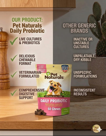 Pet Naturals Suplementos Naturales Daily Probiotics para Perros