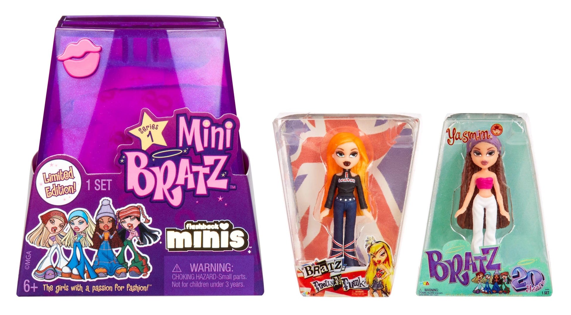 MGA's Entertainment Miniverse Bratz Y2K Nostalgia Flashback Minis Edición Limitada - Surtido Aleatorio - 2 Mini Muñecas Bratz y Embalaje de Sorpresa para exhibir la Muñeca, 6+ años