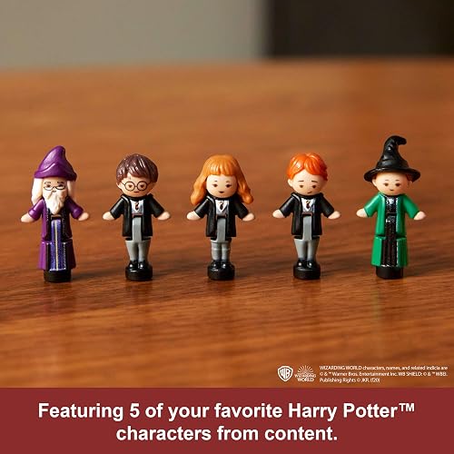 Polly Pocket, Set de Colección Compacto Harry Potter, Original Mattel, Magia y Creación, Mini-Muñecas de Juego