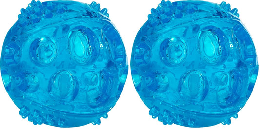 Fancy Pets Juguete Pelota Flexible para Perros GDE con Sonido Squeaker para Morder y Jugar (Paquete de 2)