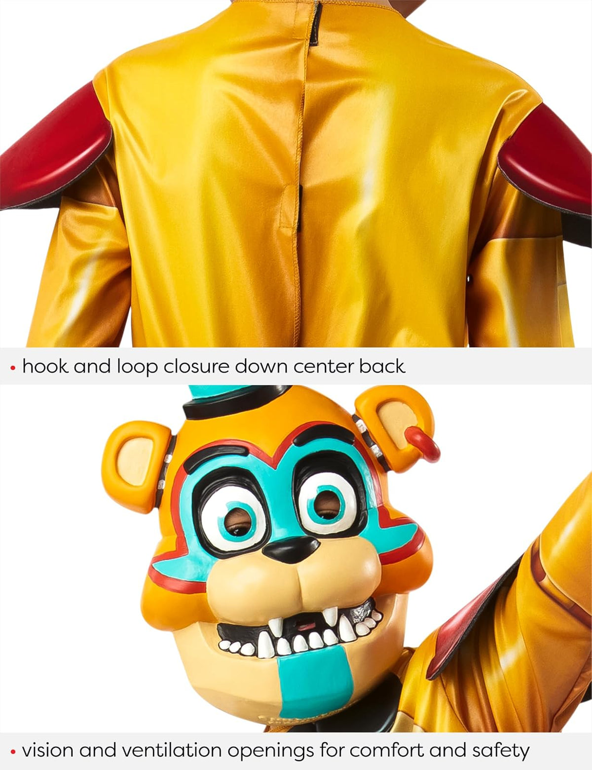 Rubie's Disfraz infantil de Five Nights at Freddy's Glamrock Freddy, como se muestra, mediano