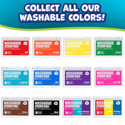 READY 2 LEARN - Almohadilla lavable para sellos – verde, no tóxico, resistente a la decoloración, perfecto para álbumes de recortes, carteles y tarjetas