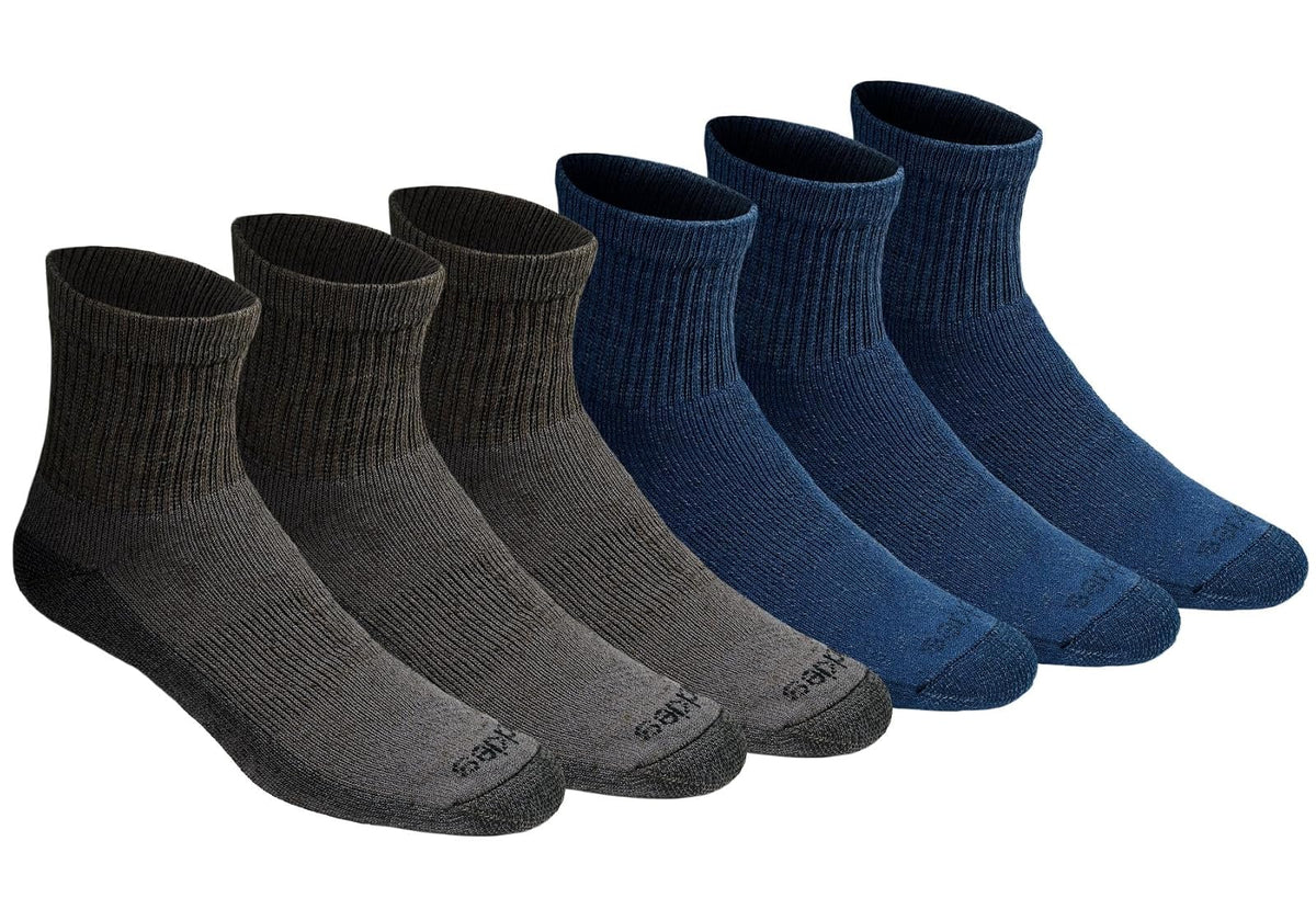 Dickies Calcetines Dri-Tech Control de Humedad para Hombre - M - Mezclilla mixta (6 pares)