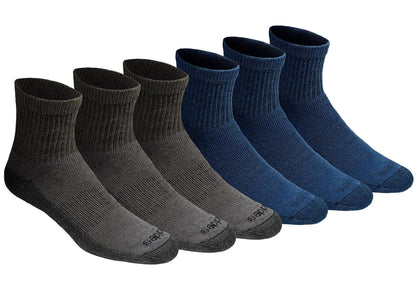 Dickies Calcetines Dri-Tech Control de Humedad para Hombre - M - Mezclilla mixta (6 pares)