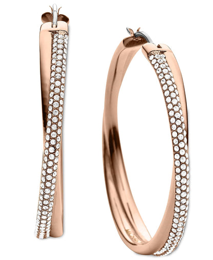 Michael Kors Pendientes de aro de plata grandes