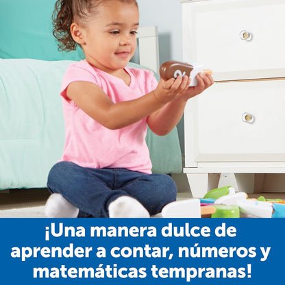 Learning Resources Paletas de juguete Smart Snacks Number Pops, Multicolor | Manipulantes de matemáticas para niños en edad preescolar, juguetes de juego y conteo de números, habilidades motoras finas