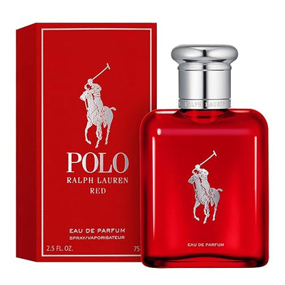 Ralph Lauren Polo Red Eau de Parfum - Perfume para Hombre, Fragancia Especiada y Seductora con Notas de Jengibre Rojo, Salvia y Maderas Cálidas como Cedro, Estilo Libre e Intenso, 75 ml