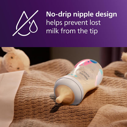 Philips Avent SCY943/02 - Biberón natural con pezón de respuesta natural, 9 onzas, 2 unidades