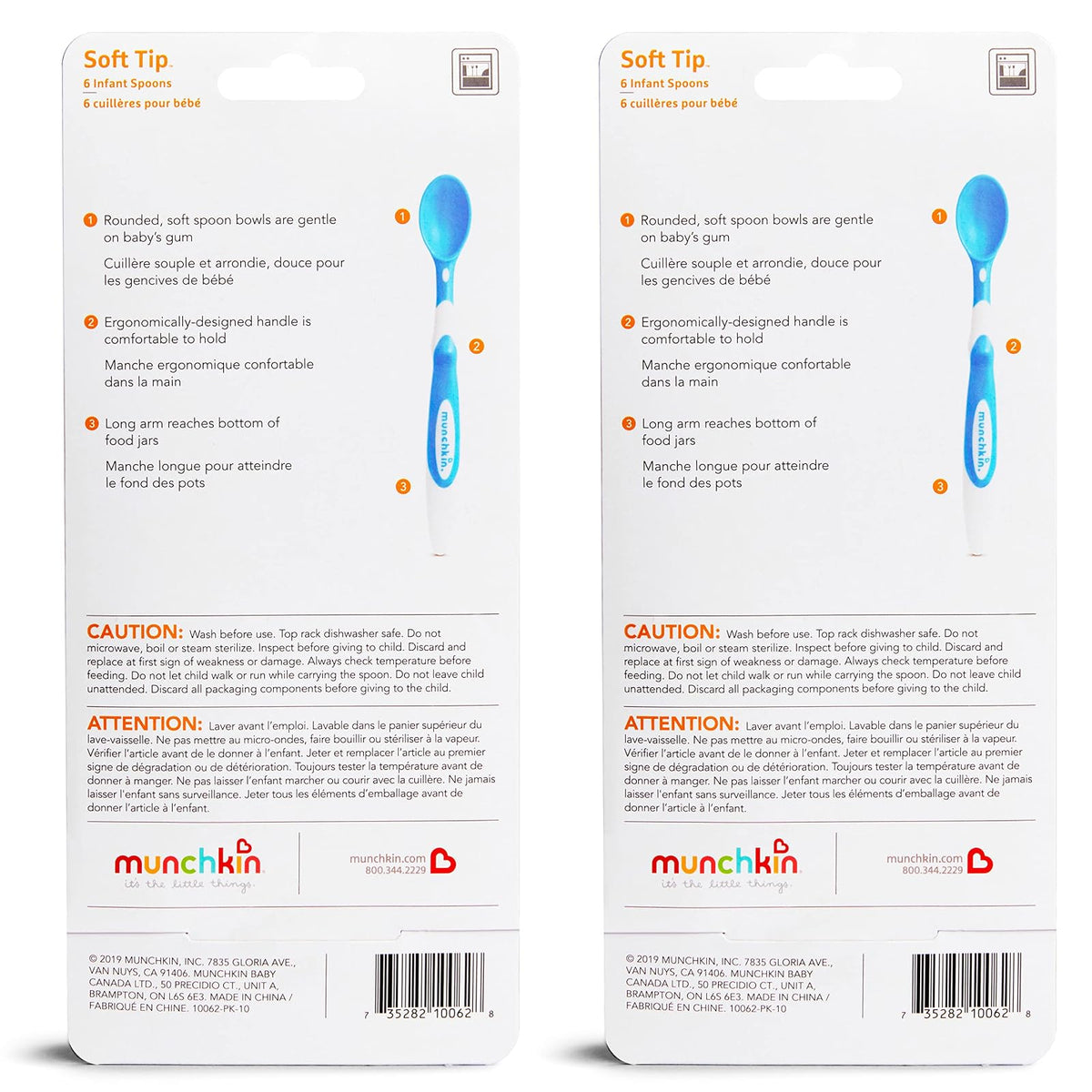 Munchkin - Cucharas para bebés de Punta Suave, Colores Variados, 12 Unidades