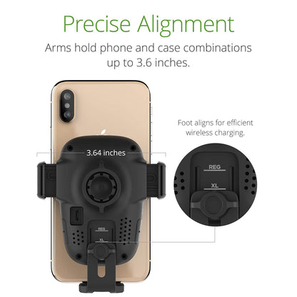 iOttie Auto Sense Qi - Cargador inalámbrico para Automóvil, Soporte de teléfono con sujeción automática con Carga inalámbrica para Google Pixel, iPhone, Samsung Galaxy, Huawei, LG y Otros teléfonos