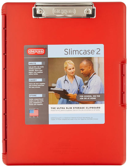 Dexas Slimcase Portapapeles de Almacenamiento con Apertura Lateral - Strawberry