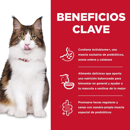 Hill's Science Diet Croquetas Digestivas para Gato Adulto Sabor Pollo 1.5Kg | Croquetas Hill's para gato, pollo real, cuidado digestivo, bienestar del microbioma, heces firmes