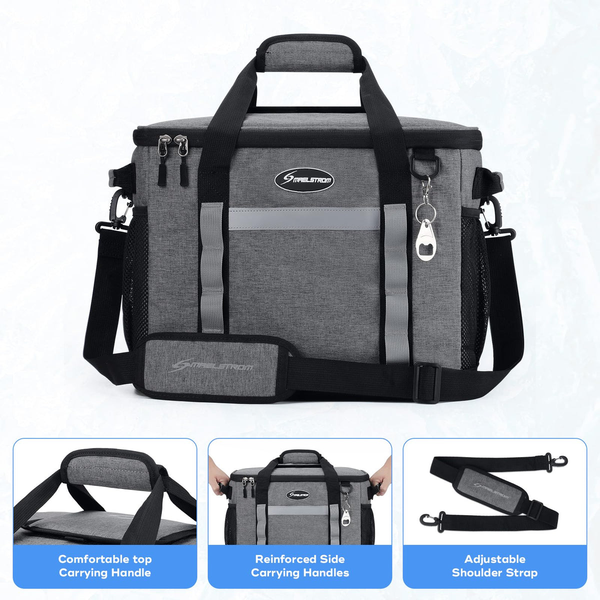 Maelstrom - Bolsa de refrigeración Suave, Plegable, de Lado Suave, Enfriador de Playa de 24/30/60/75, Pecho de Hielo, Enfriador de Camping Grande a Prueba de Fugas, Enfriador de Viaje portátil para