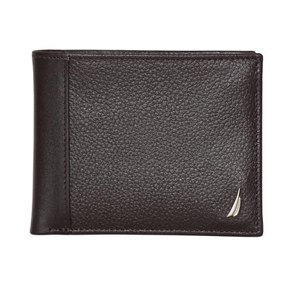 Nautica Classic J-Class Leather Bifold Wallet - Nautica Classic J-class portafolios de piel biestable - Clase J - café