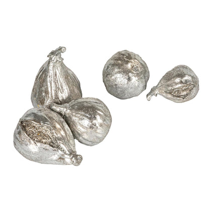 Creative Co-Op - Cifras Decorativas de Resina, Acabado Plateado, Juego de 5