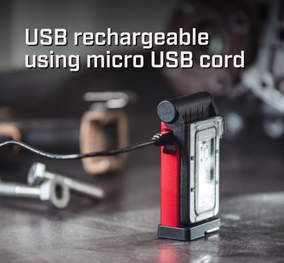 Streamlight 61501 Flipmate USB Rechargeable Multi-Function Compact Work Light, Red