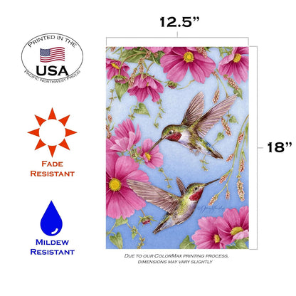 Toland Home Garden - Bandera decorativa para jardín (30,7 x 45,7 cm), diseño de pájaros y flores