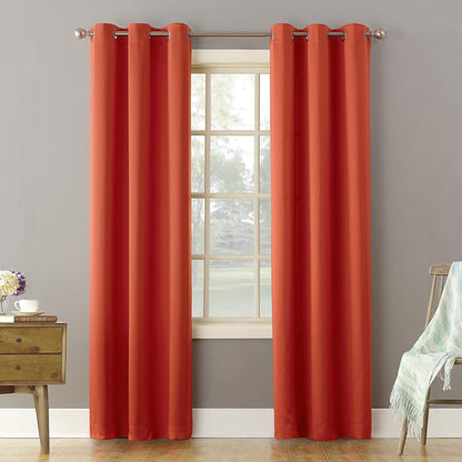Sun Zero Becca Panel de Cortina Blackout - 101.6An x 213.4Al cm (1 Paneles) - Tangerine