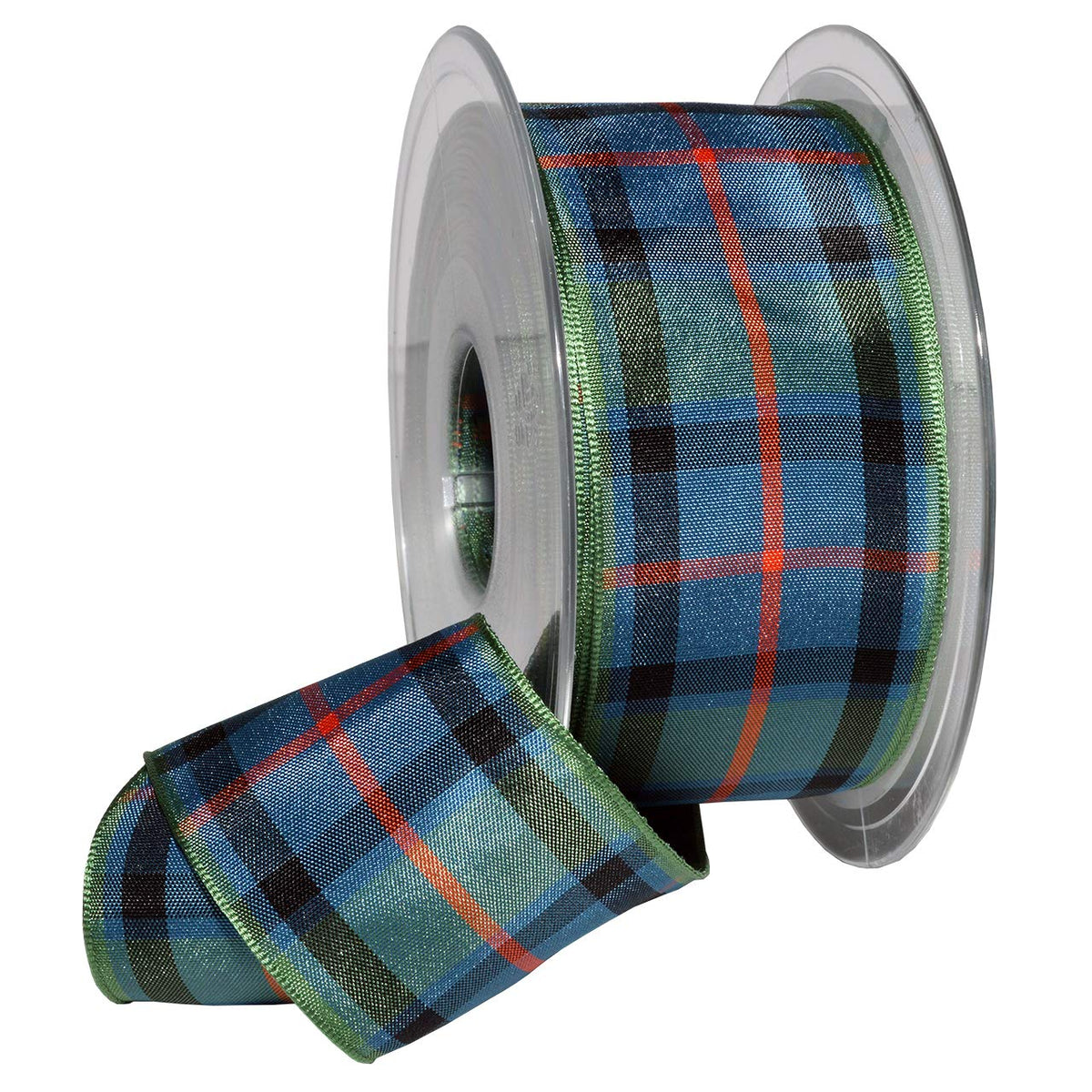 Morex Ribbon - Cinta de Edimburgo, colores familiares de la herencia escocesa, decoraciones de Navidad y boda, a cuadros, 1.5 pulgadas por 27 yardas, flor de Escocia - 1.5 Inch by 27 Yards - Flor de Escocia