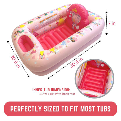 Disney Princess Loving Life Tina Inflable | Princesas Disney, superficie acolchada, visualización temperatura, bolsillos almacenamiento, ideal viaje