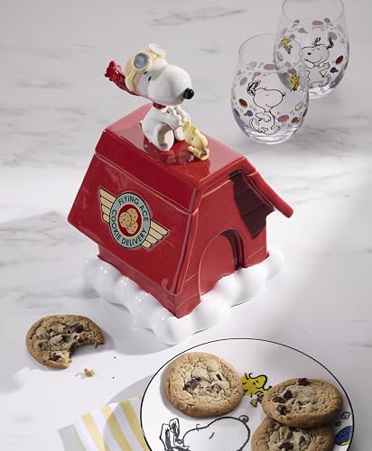 Lenox Chef Snoopy - Tarro para galletas | Porcelana duradera | Tamaño de 17.14 x 17.14 x 11.5 pulgadas | Regalo coleccionable para fanáticos de los cacahuetes