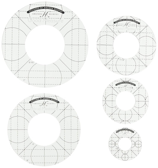 Juego de 5 reglas de Good Measure, 6 mm, de 1/4 pulgadas