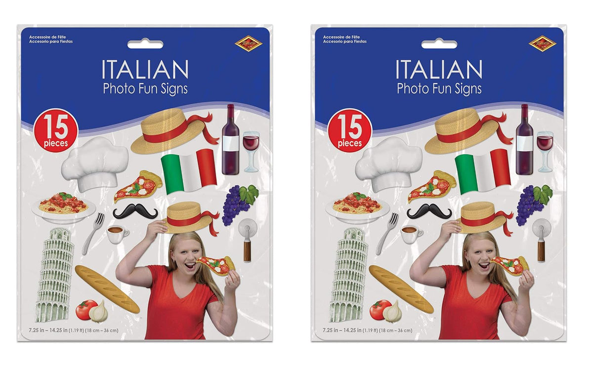 Letreros de fotos italianas, paquete de 2