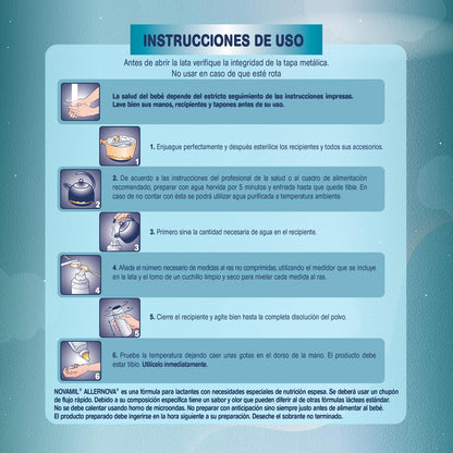 NOVAMIL ALLERNOVA - Etapa desde el nacimiento hasta los 36 meses. Fórmula para bebés y niños con intolerancia a la lactosa o alergia a la proteína de leche, fomenta un óptimo crecimiento y desarrollo. Lata con 400g