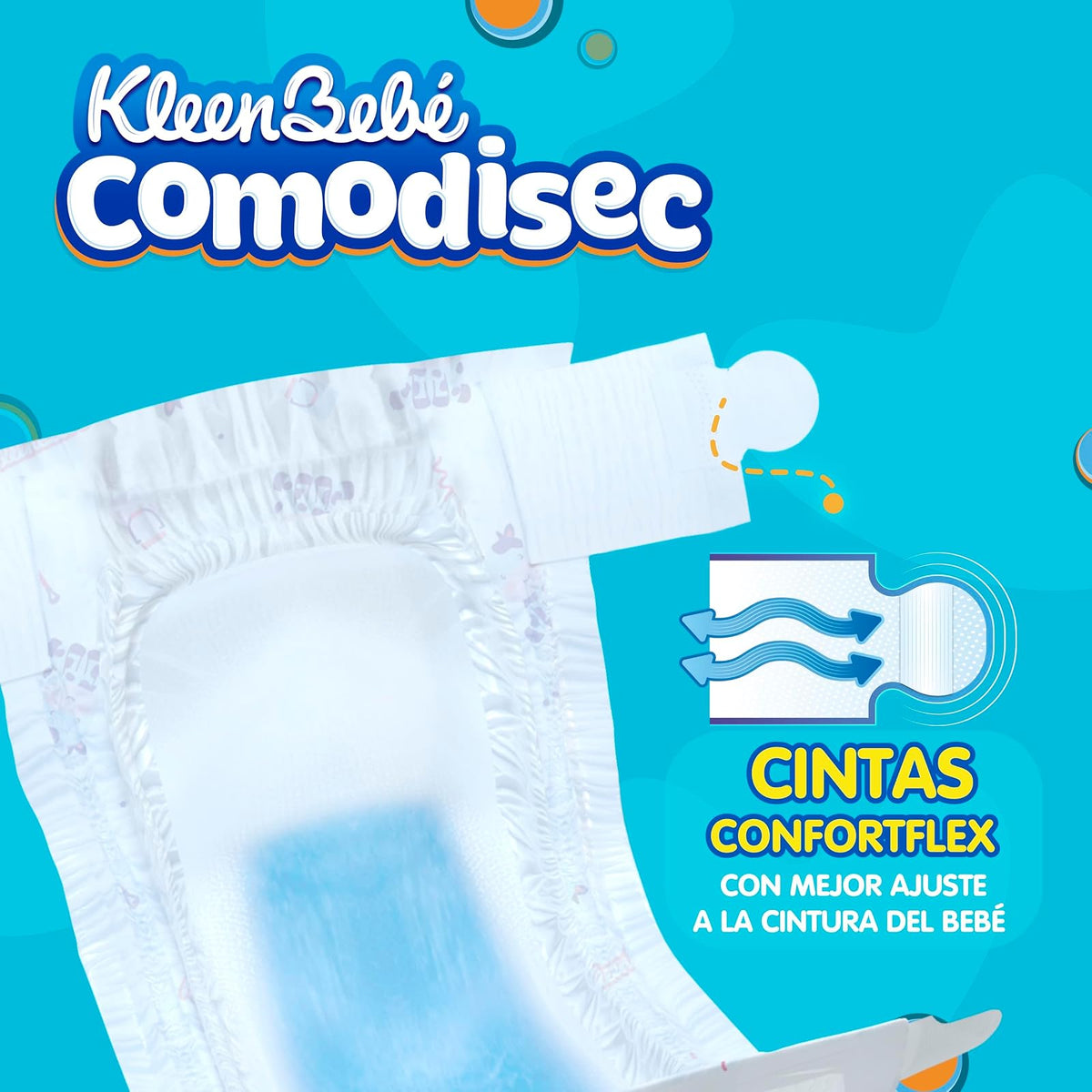 KleenBebé Comodisec, Pañal Para Bebé, Tamaño Grande, Caja Con 216 Pañales
