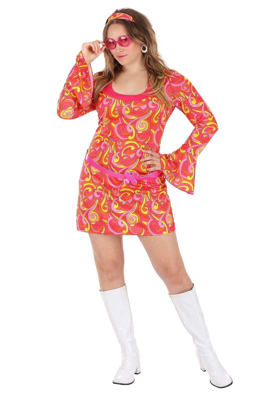 Dreamgirl - Mujeres - Vestido de Baile Go Go - Talla Única - Rosa - Adulto - Traje de Baile Graduación - Incluye Accesorios - 8158