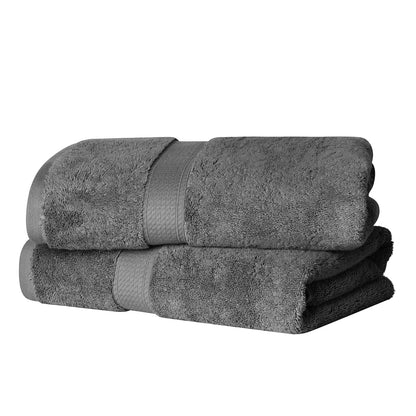 Superior Toallas de Baño de Lujo color Carbón Calidad de Spa set de 2 - Carbón - Toalla de baño