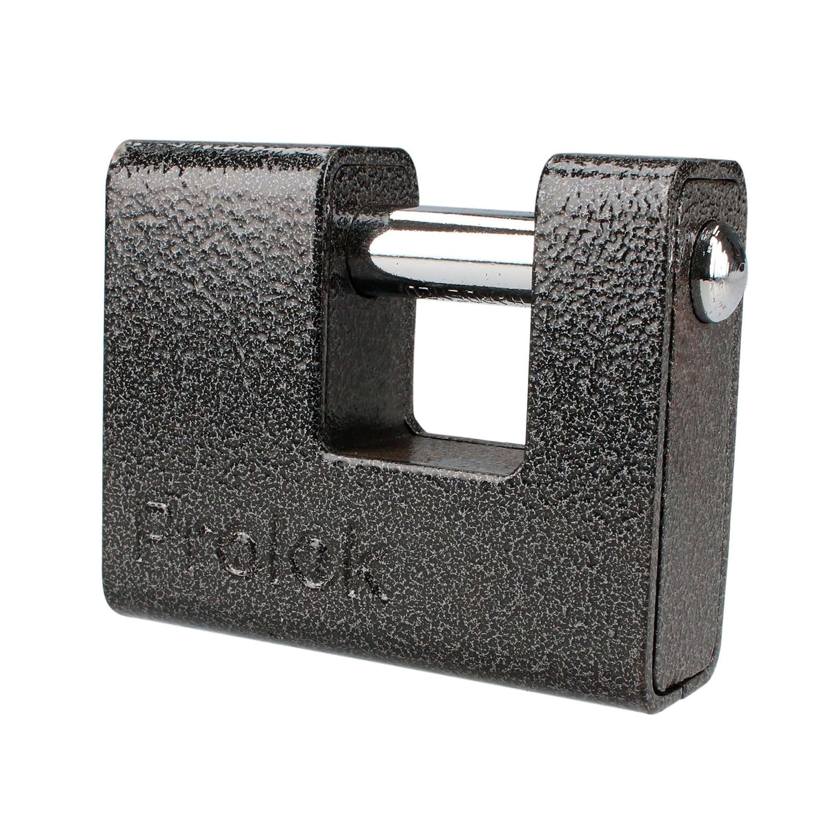 Lock Prolok P19C80 Candado de hierro para cortina metálica 80 mm, negro, llave estándar