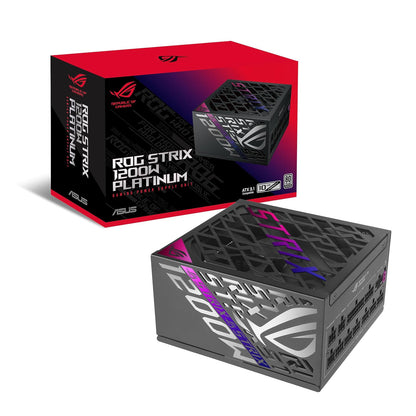 ASUS ROG Strix 1200W Platinum (Fuente de alimentación Totalmente Modular, 80 Plus Platinum Certificado, ATX 3.1, GAN MOSFET, GPU-Primer estabilizador de Voltaje Inteligente, 10 años de garantía)