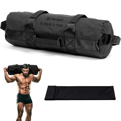 Yes4All Sacos de Arena para Entrenamiento, Sacos Ajustables sin Relleno para Entrenamiento con Asas, Varios Colores y
