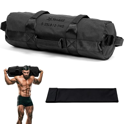 Yes4All Sacos de Arena para Entrenamiento, Sacos Ajustables sin Relleno para Entrenamiento con Asas, Varios Colores y