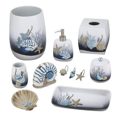 Avanti Linens - Soporte para Cepillo para Polvo de Dientes, decoración de baño Inspirada en Oceanscape (colección Blue Lagoon)