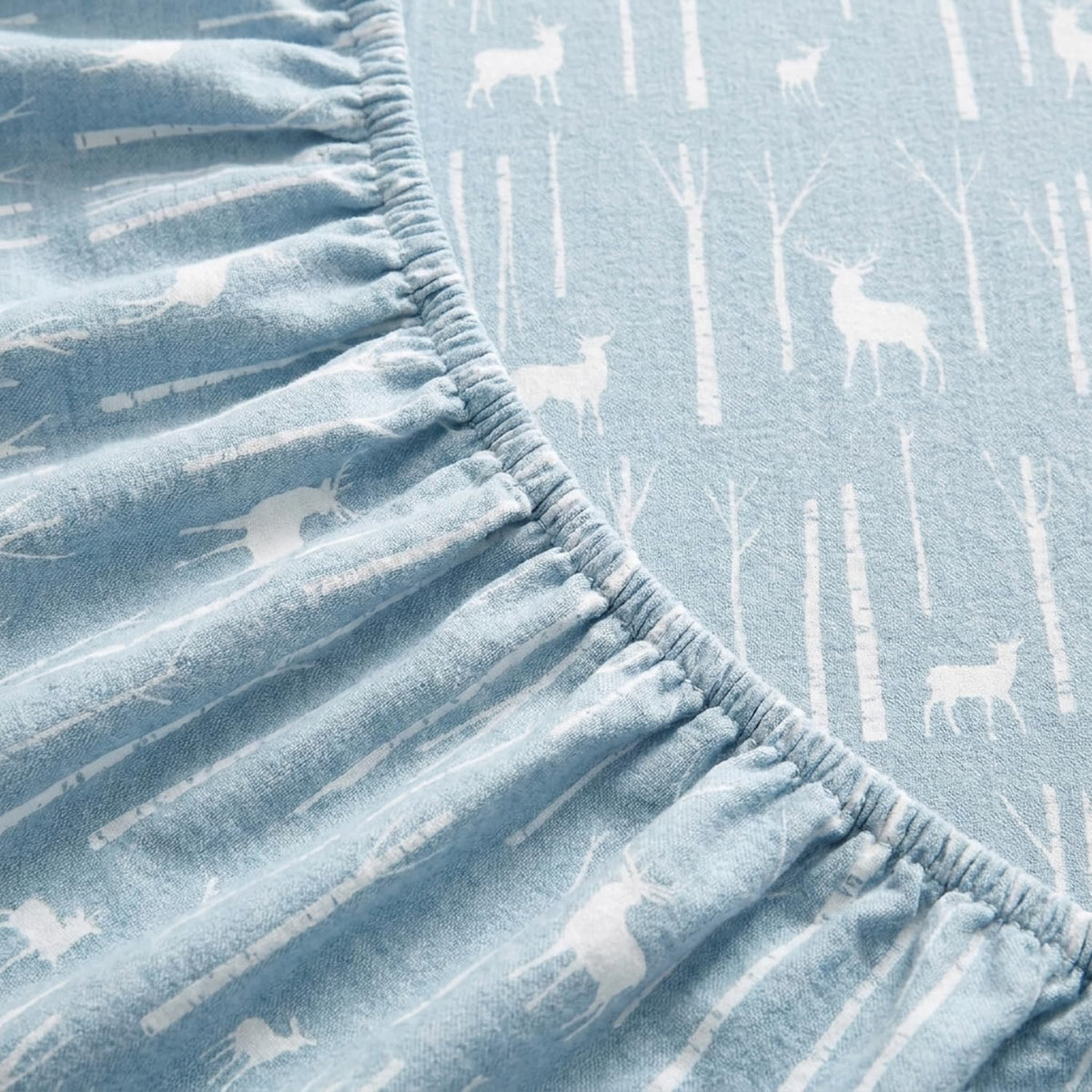 Eddie Bauer - Juego de sábanas Individuales, Ropa de Cama de Franela de algodón cálido y Transpirable con Bolsillos Profundos, Cepillado para Mayor suavidad, acogedora decoración del hogar,