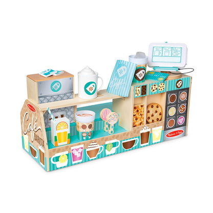 Melissa & Doug Cafetería Café Barista, Juguete de Madera (35 Piezas)